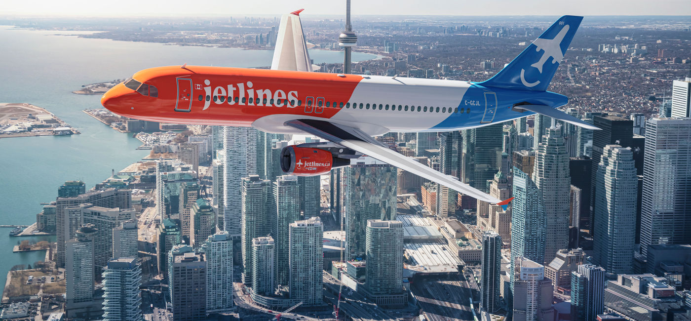 Image: Canada Jetlines has taken delivery of its first plane in advance of a planned spring 2022 launch. (photo via Canada Jetlines)