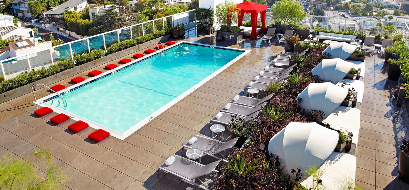 Image: Andaz West Hollywood hotel rooftop pool. (photo via Hyatt) ((photo via Hyatt))