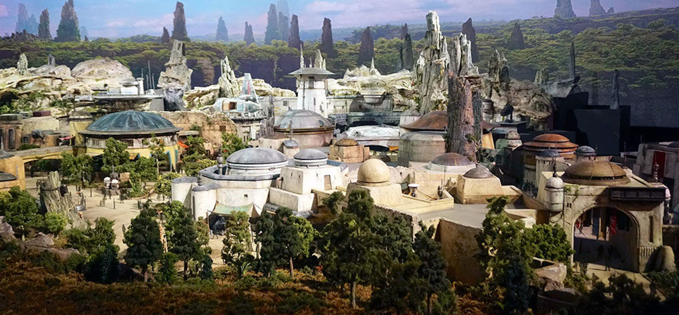 Image: PHOTO: Scale model of Star Wars: Galaxy’s Edge at D23 Expo 2017. (photo by Jason Leppert)