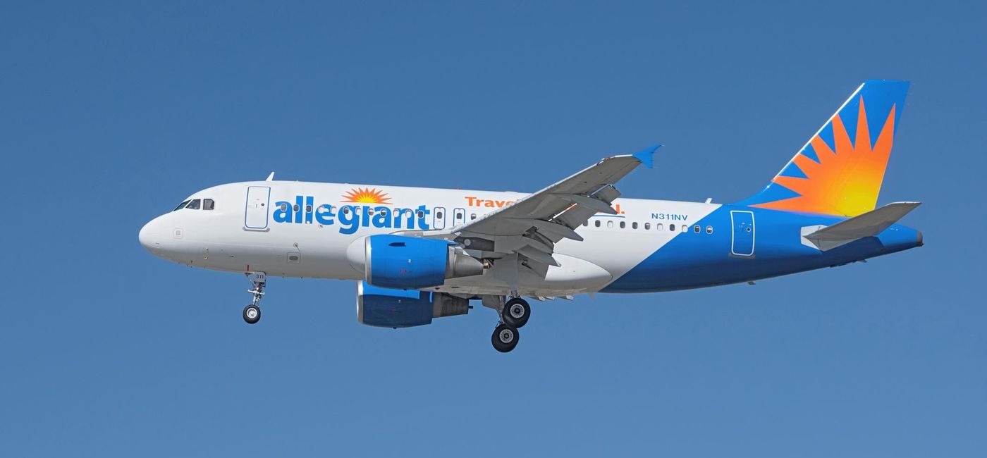 Image: Allegiant Airbus. (photo via Angel Di Bilio/iStock Editorial/Getty Images Plus)