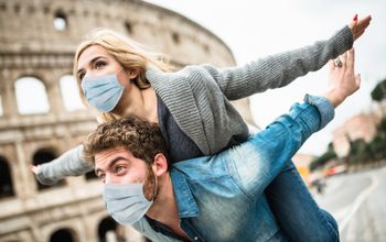 Couple together in Rome