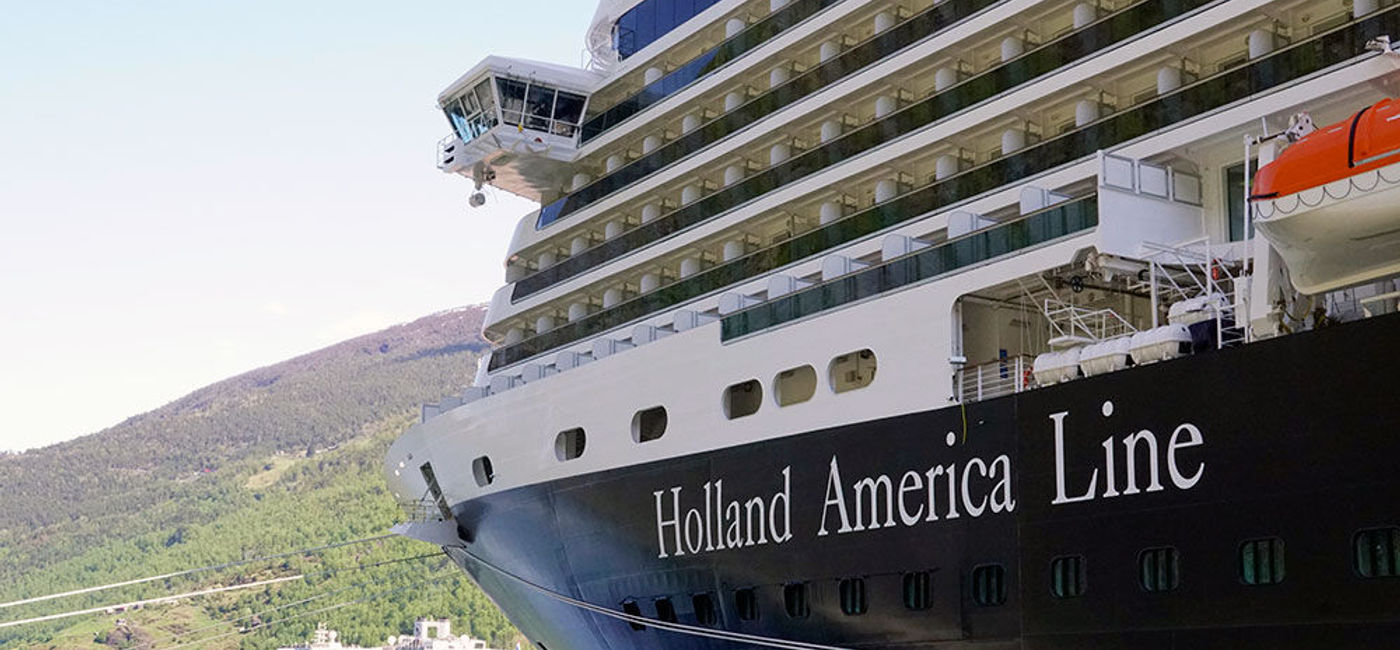 Image: PHOTO: Holland America Line's Koningsdam (foreground) and Rotterdam (background) in Flam, Norway. (photo by Jason Leppert)