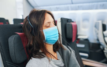 Face masks are largely mandated aboard flights amid COVID-19.