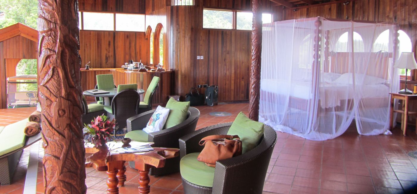 Image: Hotel stays in Saint Lucia will be subject to a new head tax in 2020. An open-fourth-wall suite at Saint Lucia's Ladera resort. (Photo by Brian Major)