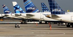 JetBlue Airbus A320 tailfins.