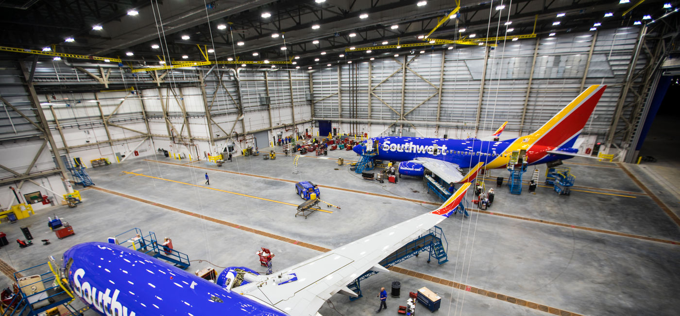 Image: Southwest Airlines' new maintenance facility. (photo via Southwest Airlines Media)