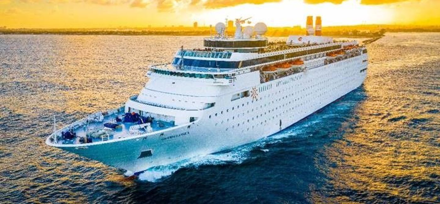 Image: Aerial shot of the Grand Classic cruise ship. (photo via Bahamas Paradise Cruise Line)
