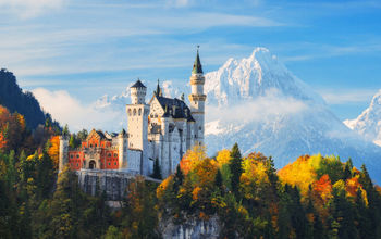 Neuschwanstein Castle in Bavaria, Germany.
