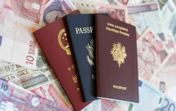 World, global, passports, currencies, money, bills, cash