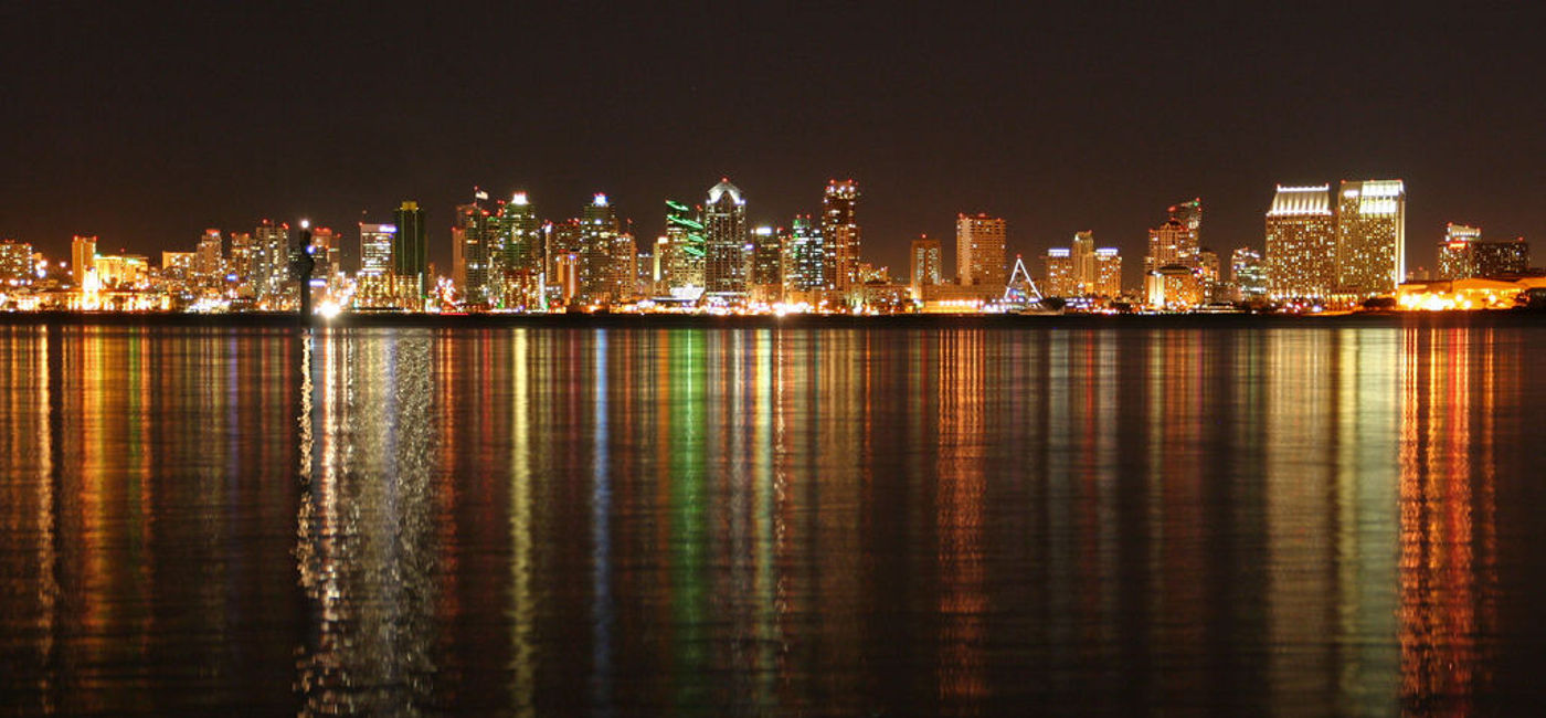 Image: PHOTO: The San Diego skyline at night. (photo via Flickr/Stephen Kruso)
