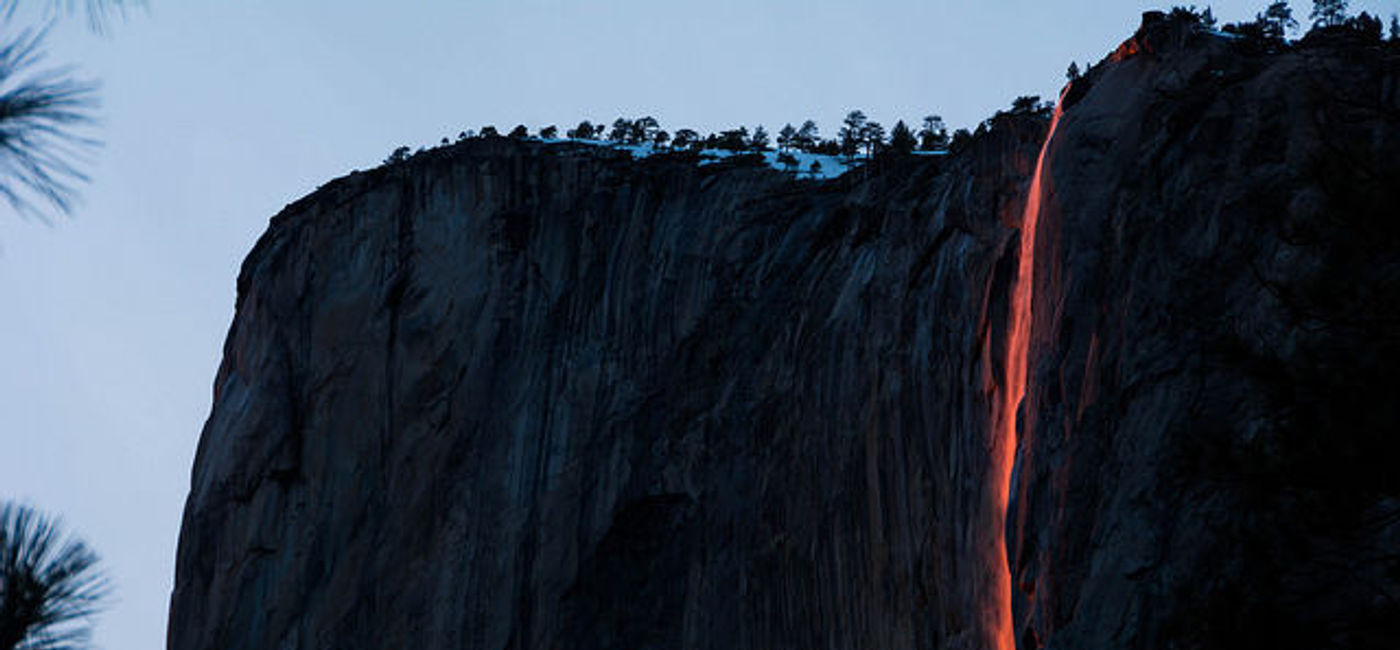 Image: PHOTO: Yosemite lights up with annual firefall display. (Photo via Flickr/Tony Baier)