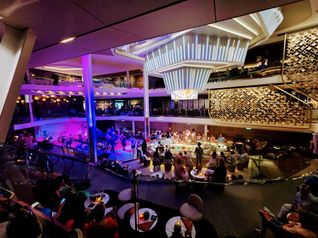 Celebrity Beyond, Celebrity Cruises, Grand Plaza, atrium, central, bar, entertainment