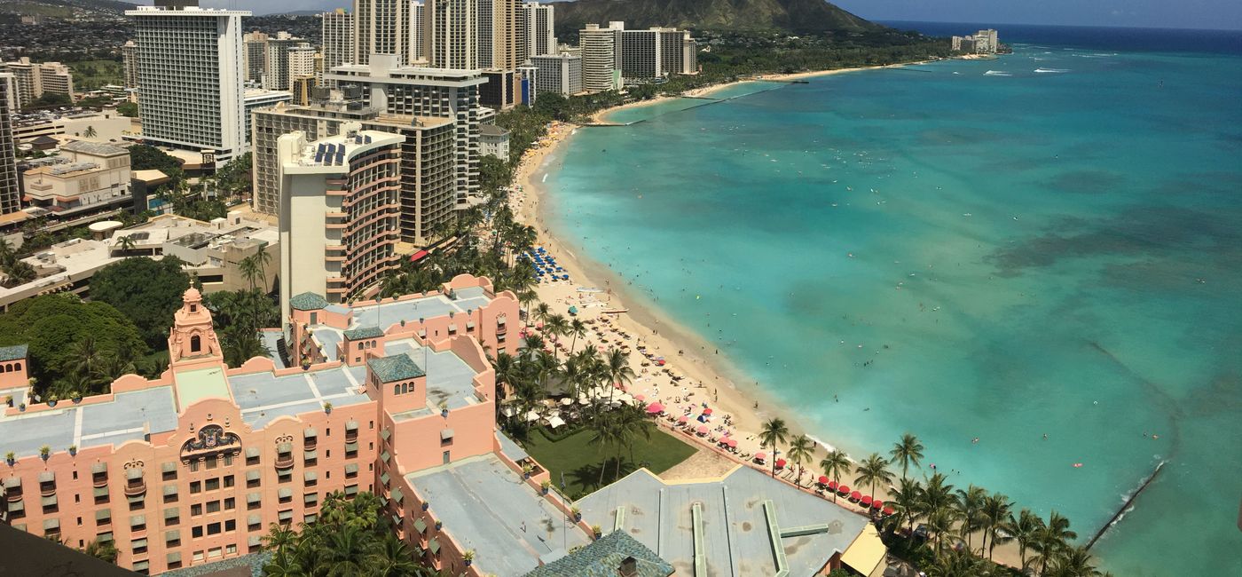 Image: Aerial view of Waikiki Beach, Hawaii.(photo via Pleasant Holidays) ((photo via Pleasant Holidays))