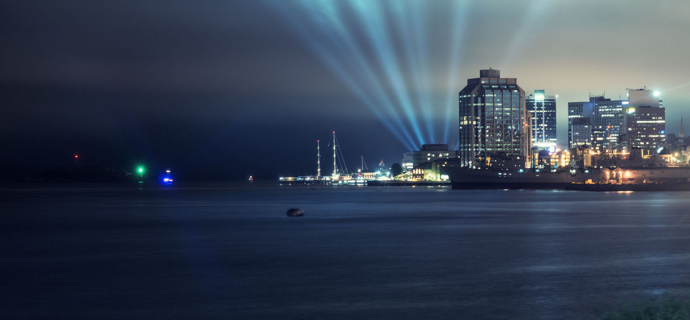 Image: A light show on the Halifax waterfront (Photo via shaunl / Getty Images / E+)