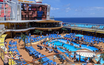 Carnival Mardi Gras pool and bar