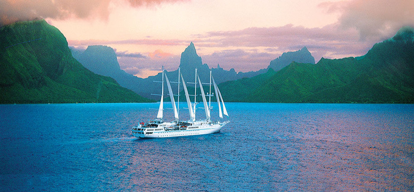 Image: PHOTO: Windstar Cruises' Wind Spirit in Tahiti. (photo courtesy of Windstar Cruises)