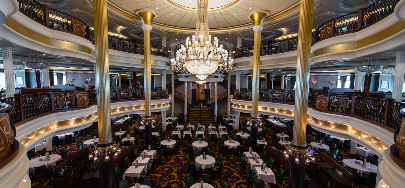 Image: PHOTO: The main dining room on Liberty of the Seas. (photo via Royal Caribbean International)