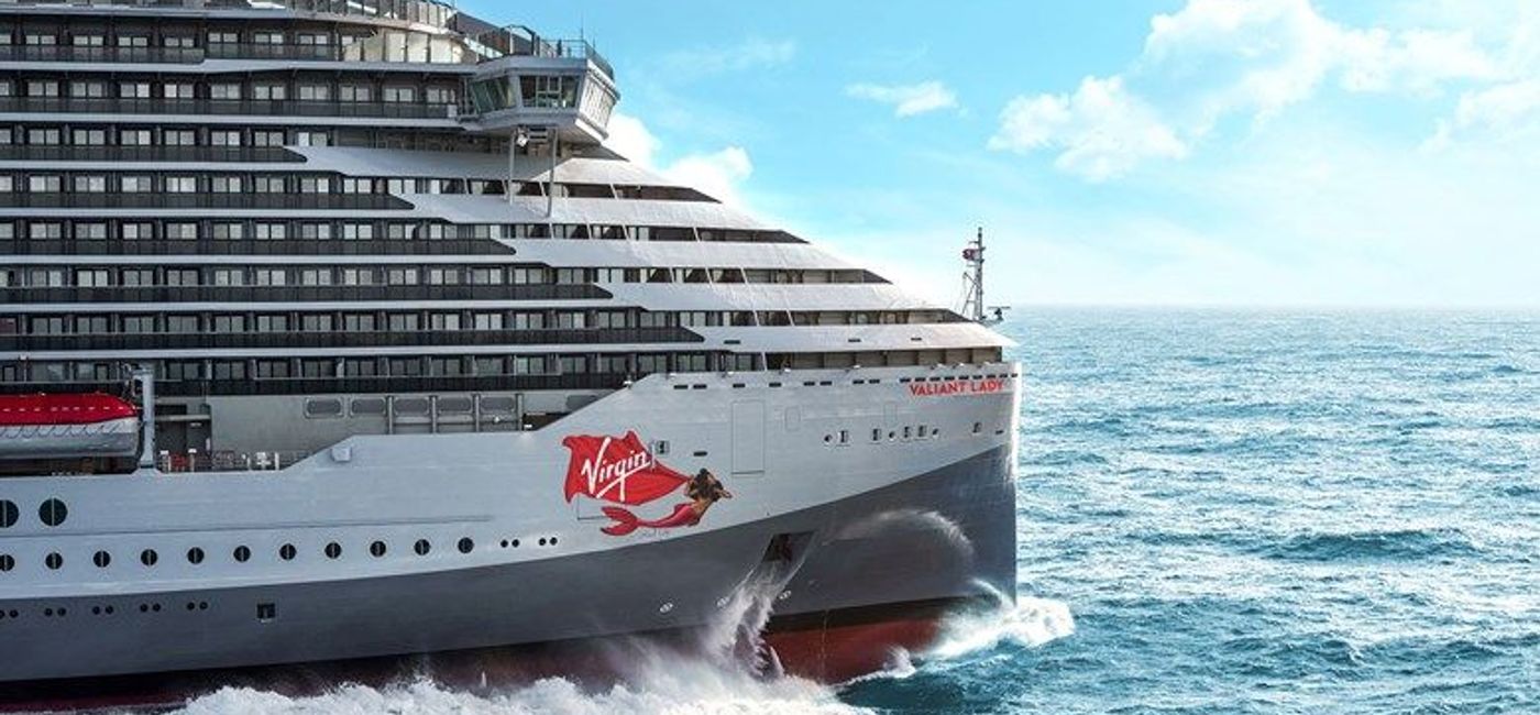 Image: Valiant Lady's bow design to feature a Black mermaid. (photo via Virgin Voyages)
