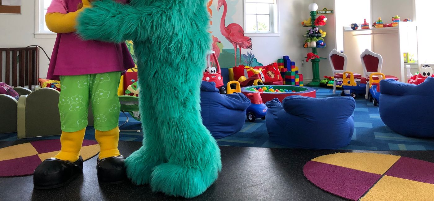 Image: PHOTO: Julia (left) is a four-year-old autistic muppet that children can interact with at Beaches Resorts. (Photo by Jessica Zickefoose)