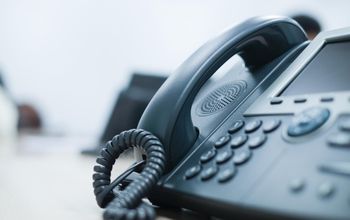 Close-up of an office telephone