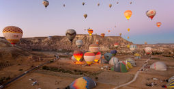 Hot air balloons over Cappadocia, Turkey