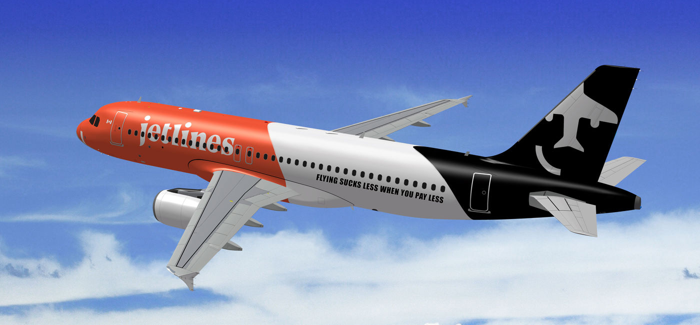 Image: Canada Jetlines, which is slated to start in December, 2018, has a cheeky slogan: "Flying sucks less when you pay less." (Canada Jetlines)