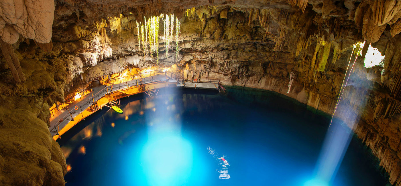 Image: PHOTO: Cenote Chukum-Ha at Hacienda Chukum, Riviera Maya, Mexico. (Photo courtesy of Aventuras Mayas)