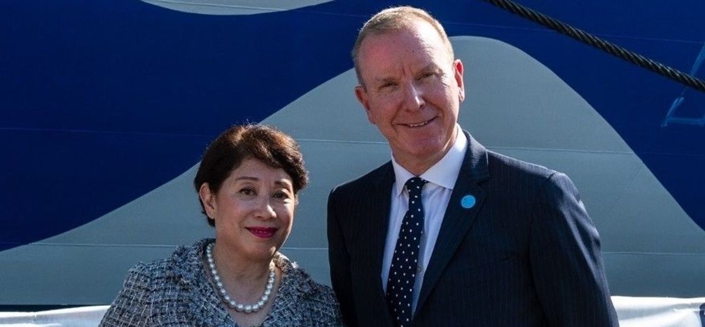 Image: PHOTO: Doris Magsaysay Ho, Magsaysay Group president and CEO (left) with Rai Caluori, Princess Cruises executive vice president of guest experience (right). (photo courtesy of Princess Cruises)
