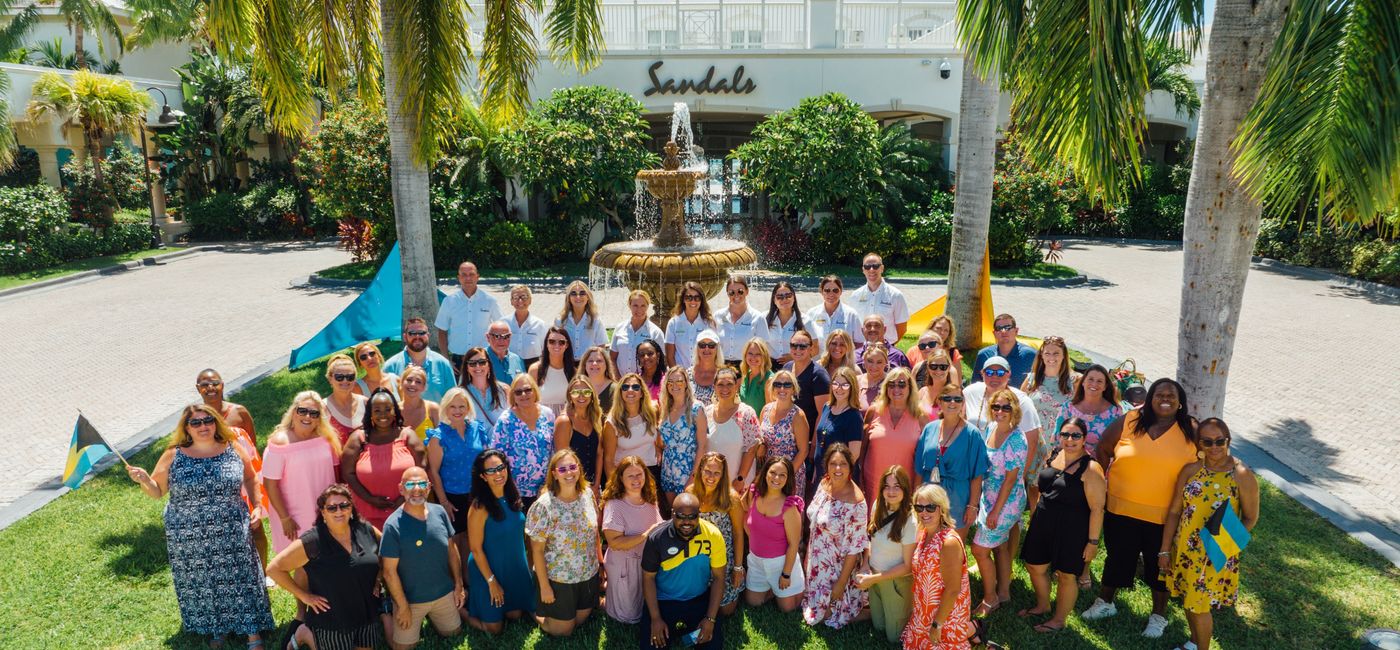 Image: Travel advisors attending Sandals Resorts' "Back to the Beach" on-site training event. (Source: Sandals Resorts)