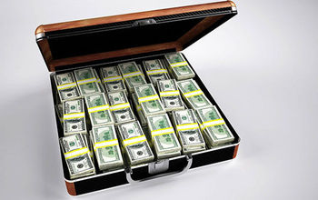 Suitcase full of money, cash