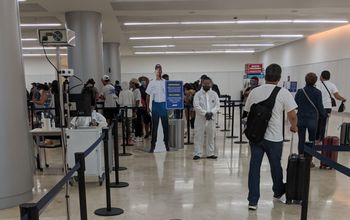 Cancun Airport using thermal screening