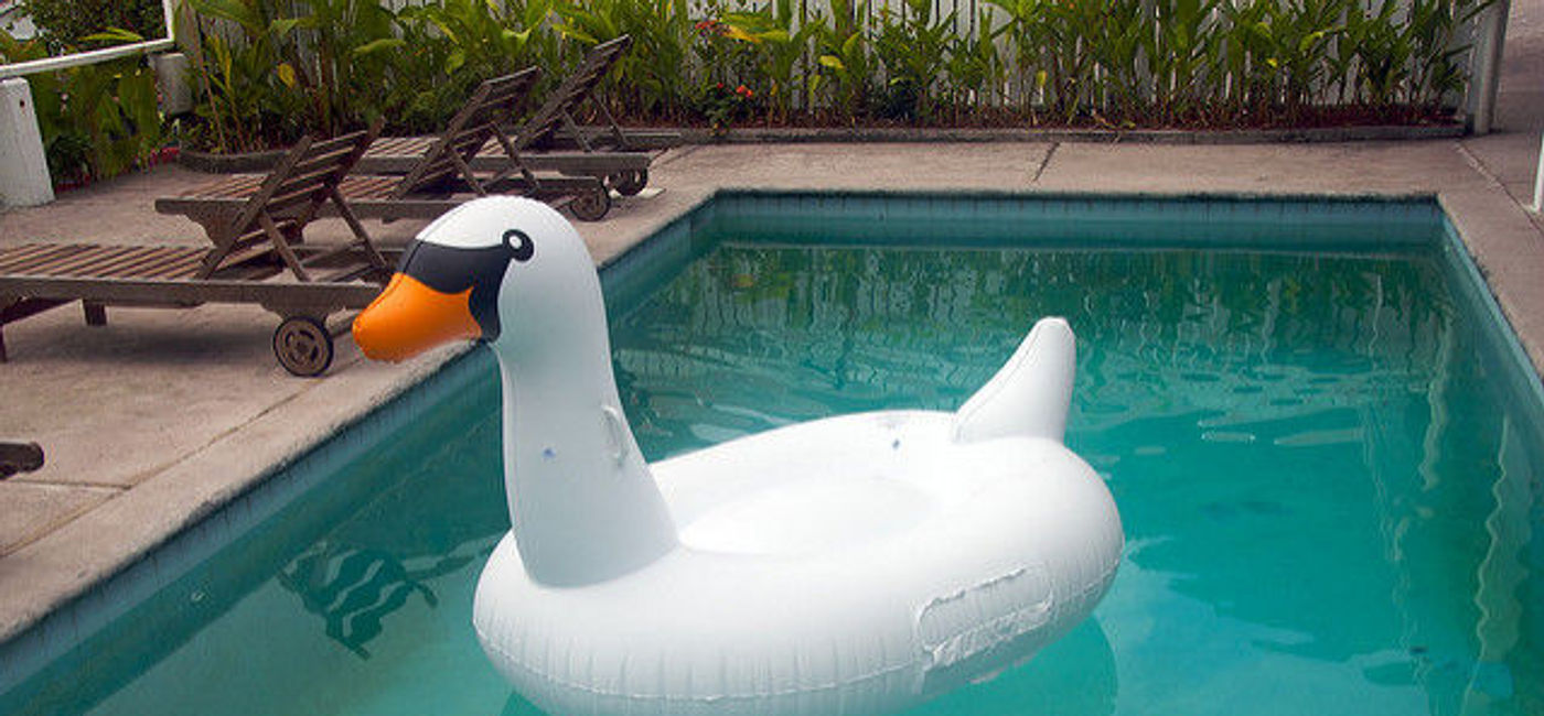Image: PHOTO: About half of vacationers purchase inflatable pool toys, according to a Hotels.com survey. (photo via Flickr/Mike Roberts)