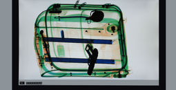 X-ray of a suitcase at the airport