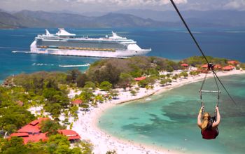 Royal Caribbean's Freedom of the Seas at Labadee, the cruise line's private destination.