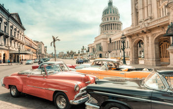 Classic cars, Capitol, Havana, Cuba