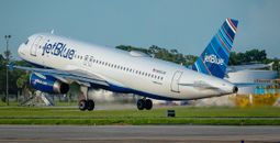 JetBlue aircraft taking off