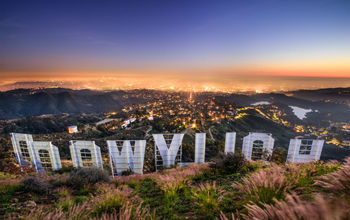 Los Angeles, LA, cityscape, Hollywood sign