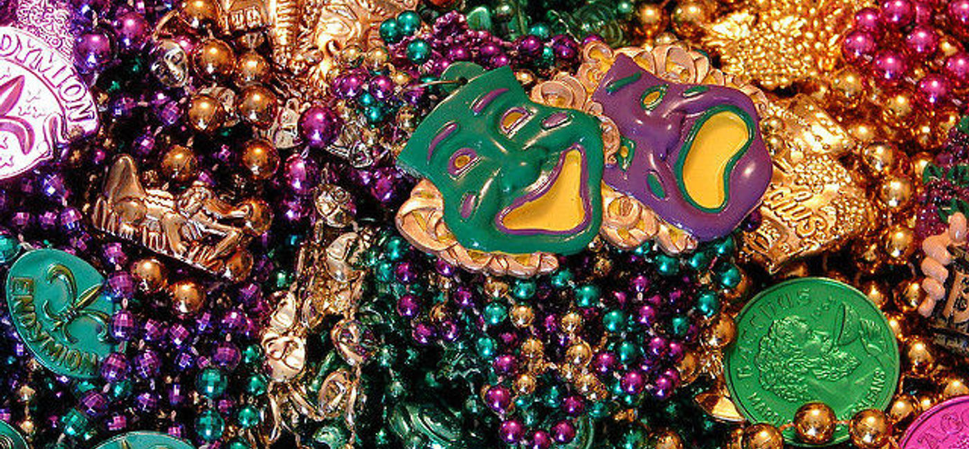 Image: PHOTO: Assorted Mardi Gras beads. (photo via Flickr/Mark Gstohl)