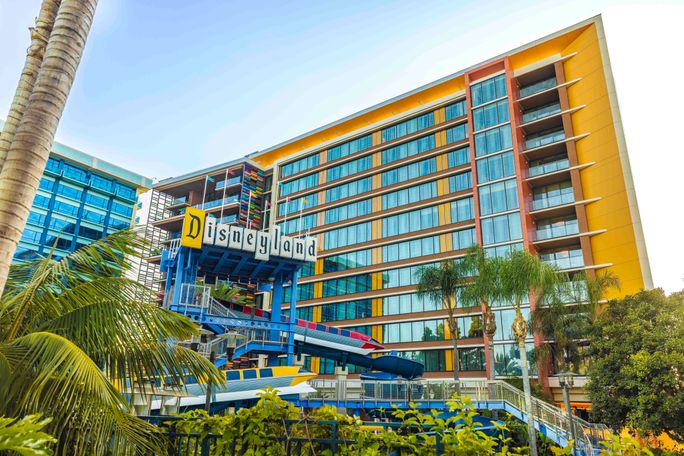 The Villas at Disneyland Hotel features 344 themed guest rooms, including villa-style accommodations.