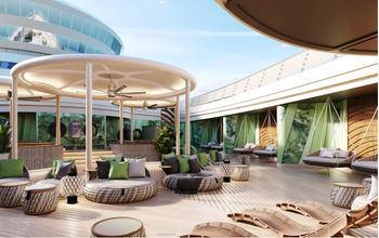 Outdoor area of Senses Spa on the Disney Wish