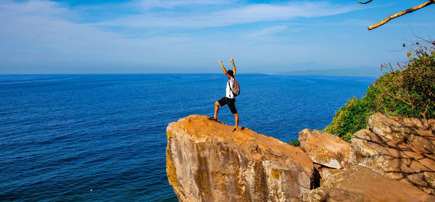 Image: A man stands on top of the Mirador del Toro. (photo via Riviera Nayarit) ((photo via Riviera Nayarit))