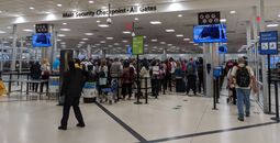 Security line at the Atlanta Airport