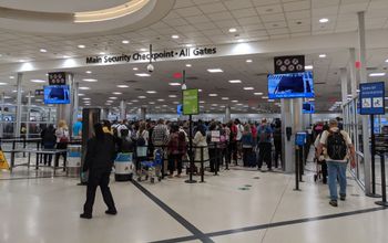 Security line at the Atlanta Airport