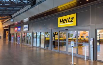 Hertz car rental sign