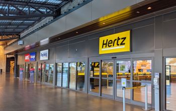 Hertz car rental sign