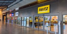 Hertz car rental sign