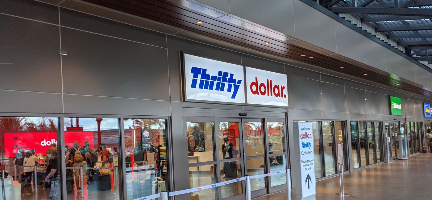 Image: Thrifty dollar car rental (photo by Eric Bowman)