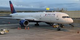 Delta plane on tarmac