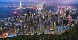 Hong Kong viewed from the top of Victoria Peak