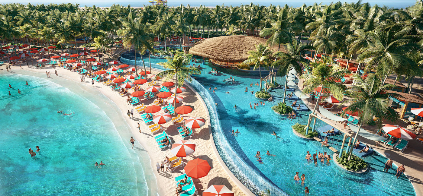 Image: Hideaway Beach will open at Royal Caribbean's Perfect Day at CocoCay in January, 2024. (Photo Credit: Royal Caribbean)